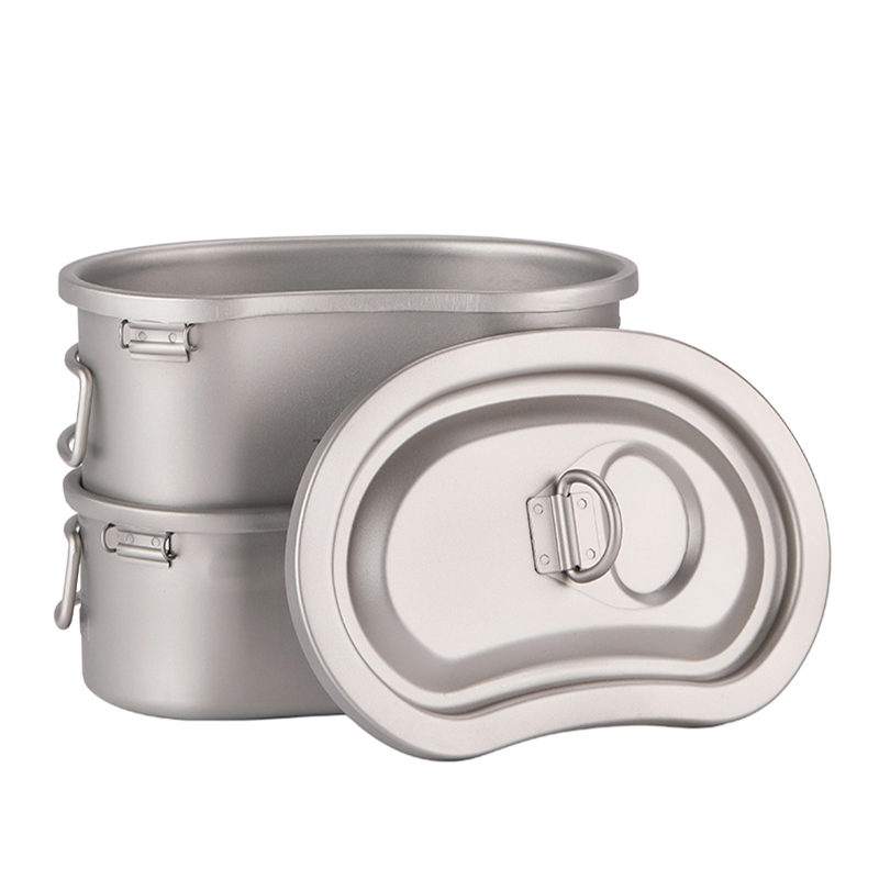 Camping Cooking Box Set - Tiartisan キャンプクッキングセット ランチボックス ハイキングピクニック調理器具 チタンポット サラダフルーツ食品容器