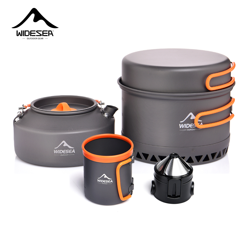Camping Outdoor Cooking Set - キャンプ食器アウトドア調理器具セットポット観光ケトルコーヒーカップフィルテキッチン用品ギア器具ハイキングピクニック旅行