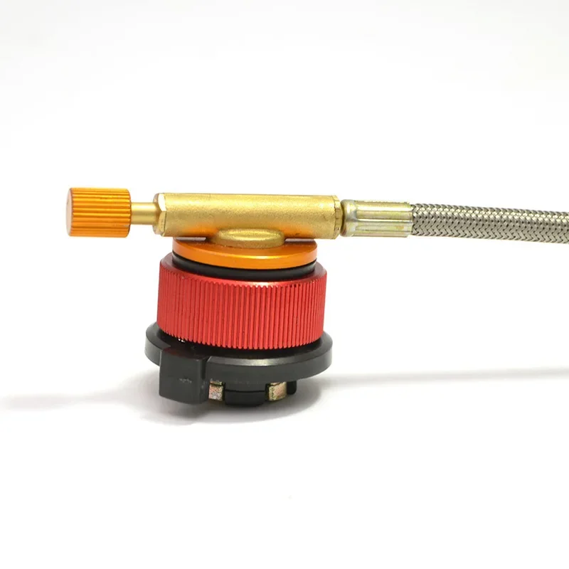 Camping Cooking Canister - 1Pc ガスストーブコンバーターバーナーリンクヘッドアルミタンクアダプターキャンプ用プロパン充填用