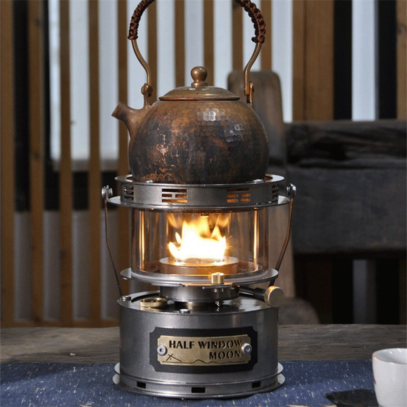 Camping Cooking Equipment Electric - 茶炊きランプ屋外キャンプ用防風暖房器具ストーブ半窓観察ストーブ