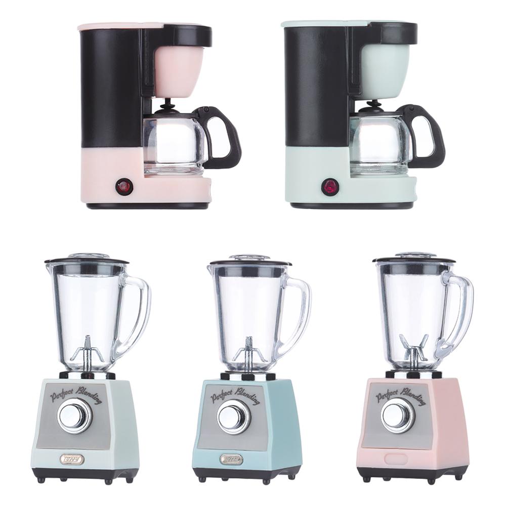 Pocket Coffee Maker - プラスチック製のミニチュアコーヒーメーカー,シミュレーション,ミニジュース抽出器,ドールハウス,キッチン家電,装飾品,1:12