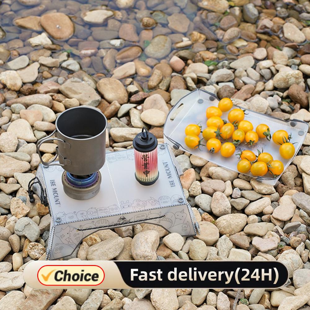 Camping Cooking Tray - ポータブル折りたたみミニキャンプテーブル超軽量屋外キャンプテーブルトレイ折りたたみ食器ハイキング用品調理用品