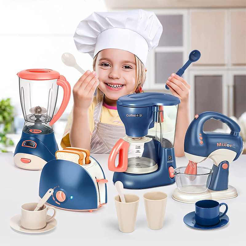 Pocket Coffee Maker - ミニ家電キッチンおもちゃ、ごっこ遊びセット コーヒーメーカー ブレンダー ミキサーとトースター付き 子供 男の子