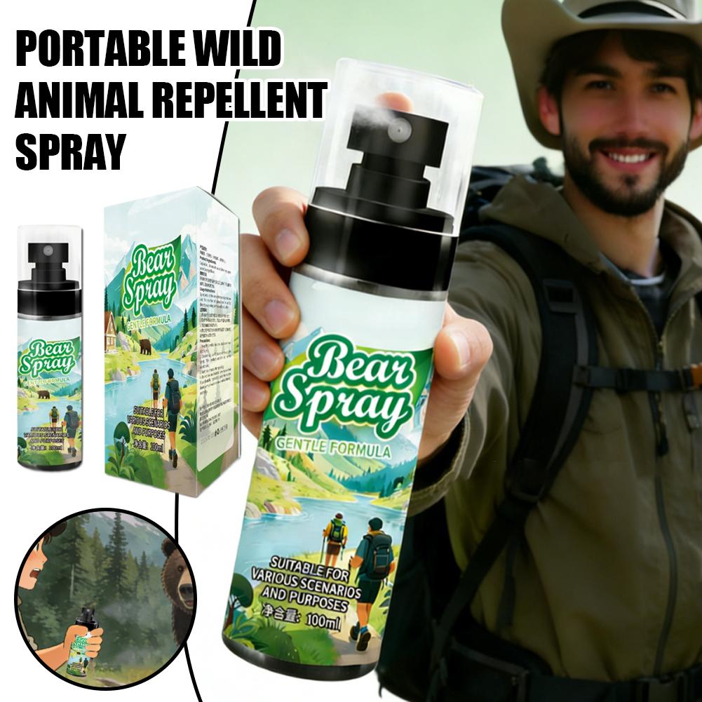 Camping Cooking Oil - 100ml野生動物忌避スプレー安全ロック付きクマ・犬抑止ペッパーオイル非殺傷性屋外ハイキングキャンプ森林動物用ギア