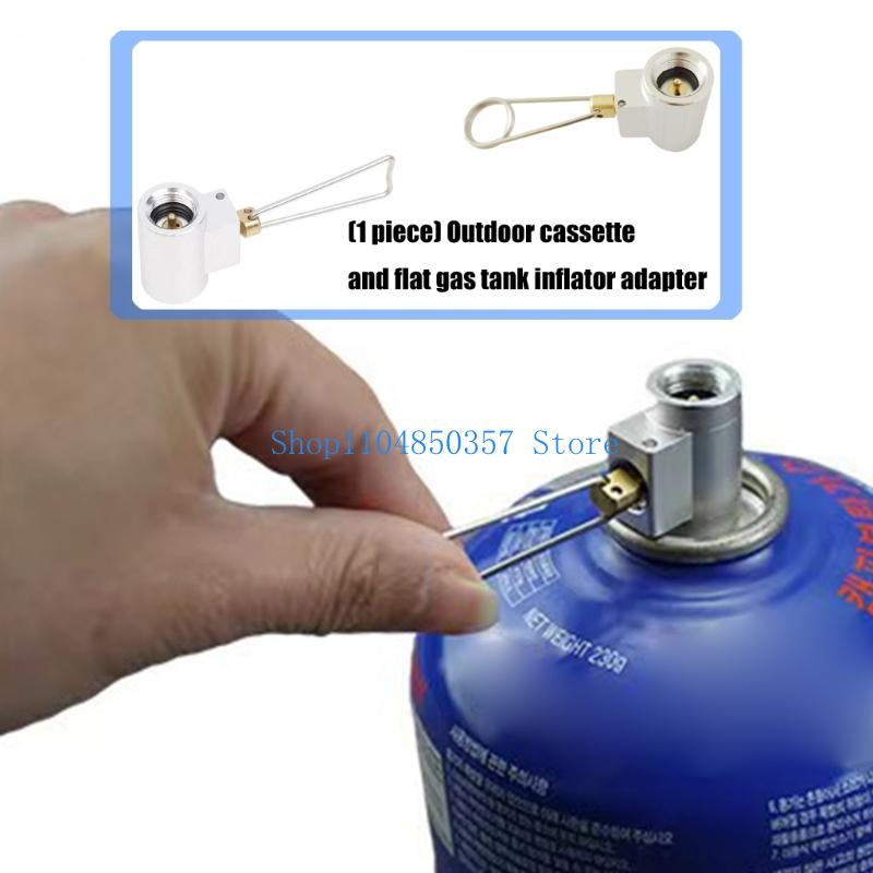 Camping Cooking Canister - 652F キャンプユニバーサルストーブアダプター金属ガスキャニスターコンバータクイック充填コネクタ屋外調理ハイキングアクセサリー