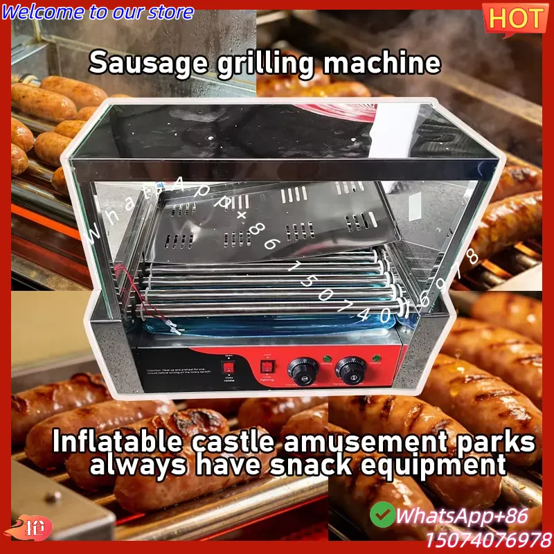 Camping Cooking Equipment Electric - 2026年式ソーセージローラーマシン業務用スナック機器インフレータブルキャッスル遊園地用BBQキャンプ調理ホットドッググリル