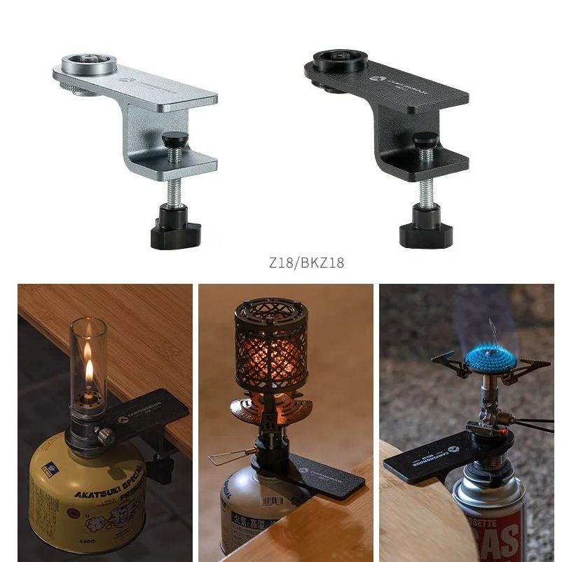 Camping Cooking Fuel - キャンプデスクトップクリップ延長アクセサリーフラットガスタンクランプストーブヘッド加熱ストーブテーブル固定クリップキャンプムーン Z18