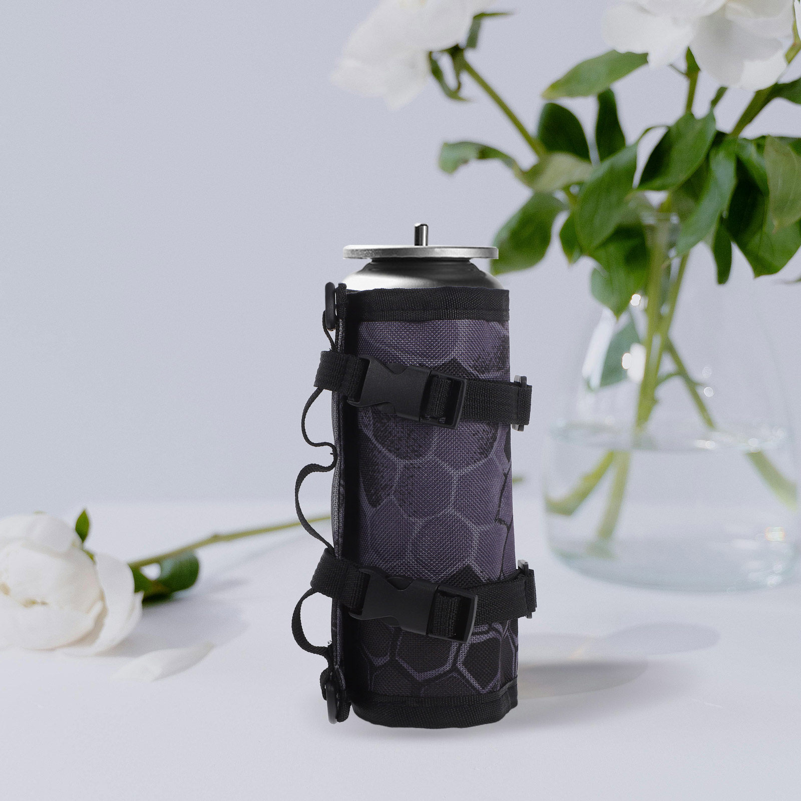 Camping Cooking Canister - 頑丈な落下防止プロパン収納バッグ キャンプ用ガス缶用 ポータブル燃料ボトルホルダー コンパクトスリーブ アウトドアクッキング用
