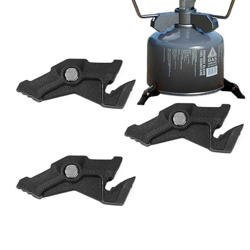 Camping Cooking Canister - 1pc キャンプガスキャニスタースタンドストーブ三脚タンクブラケットスタビライザーベース磁気キャニスターカートリッジホルダー調理ピクニック用