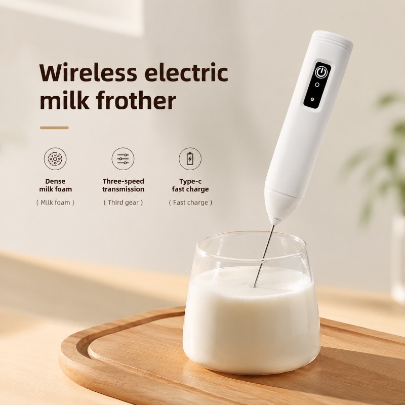 Pocket Coffee Maker - 電動ミルク泡立て器 + エッグビーター ワイヤレス Type-C 充電