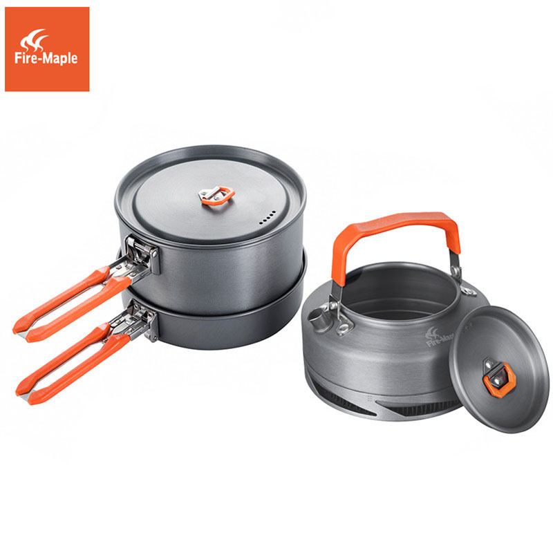 Camping Cooking And Cutlery Set - Fire Maple器具ハイキング調理セット熱交換器ポットパンケトル FMC-FC2 台所用品屋外食器