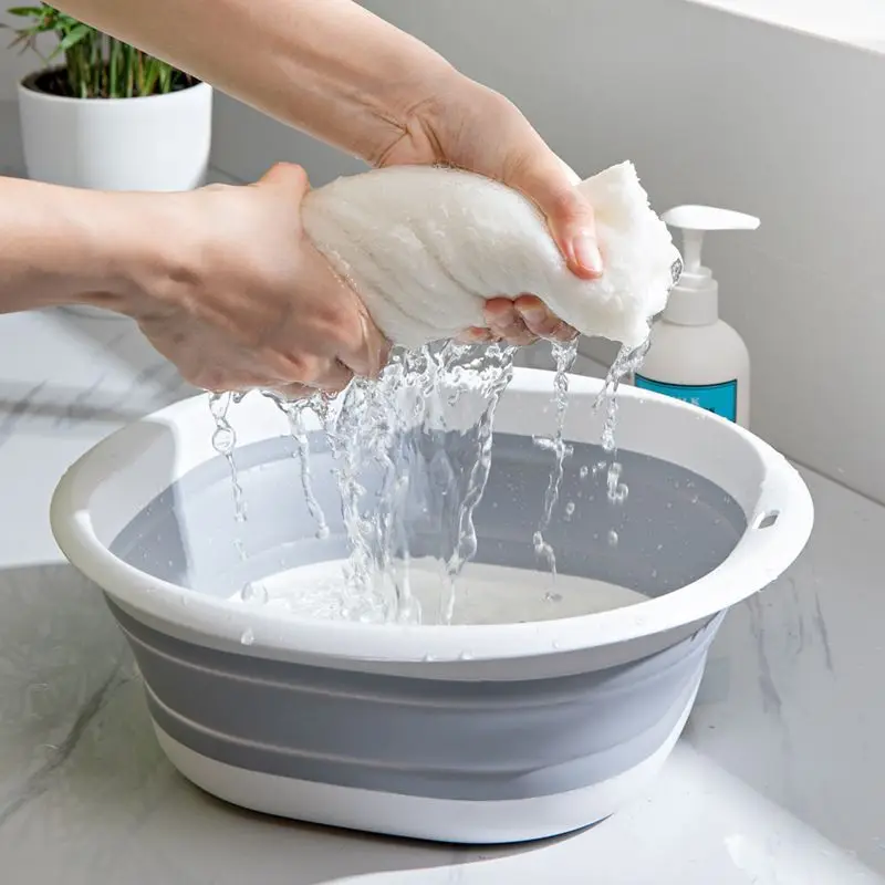 Camping Cooking Tray - プラスチック製洗濯桶 折りたたみ式洗濯桶 洗濯用 折りたたみ式キャンプ用洗濯桶 携帯用洗濯ボウル 家庭用折りたたみ式洗濯桶