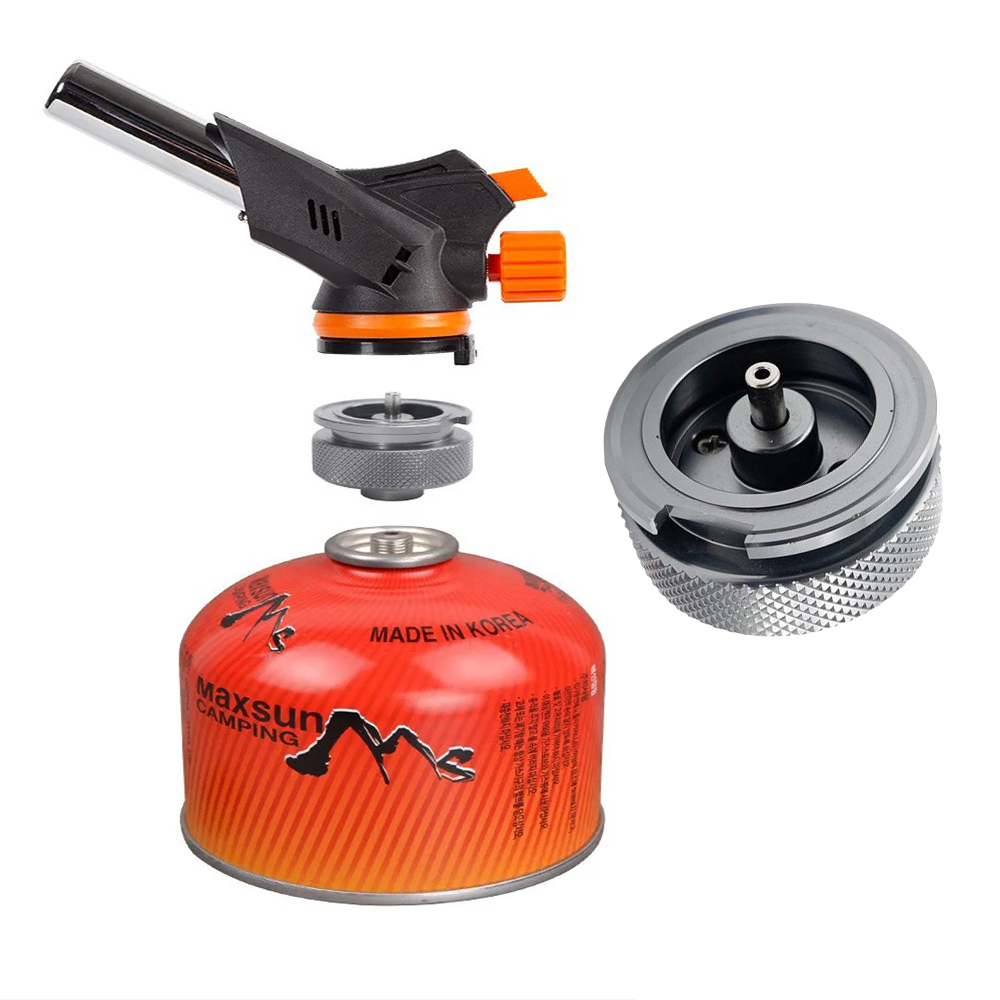 アルミ合金ガスキャニスターアダプターコンバーターコネクターア - Camping Cooking Canister のレビューと価格