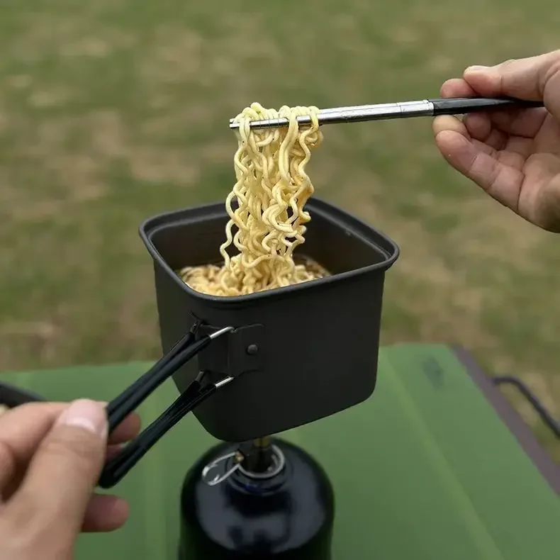 アウトドアキャンプ用折りたたみ式ポータブルアルミ合金ランチボ - Camping Cooking Box Set のレビューと価格