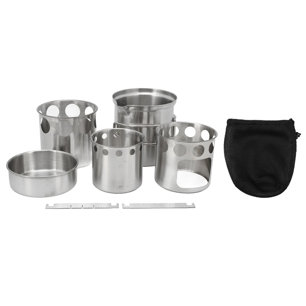 耐久性のあるステンレス鋼キャンプ調理器具セットノンスリップサ - Camping Outdoor Cooking Set のレビューと価格