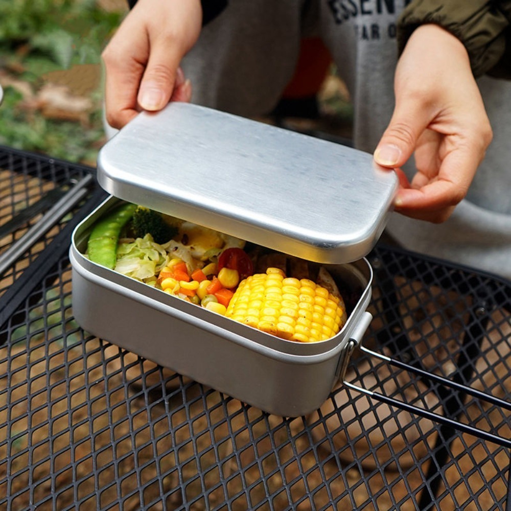 超軽量食器 キャンプ調理器具 ランチボックス 調理鍋 ピクニ - Camping Outdoor Cooking Set のレビューと価格