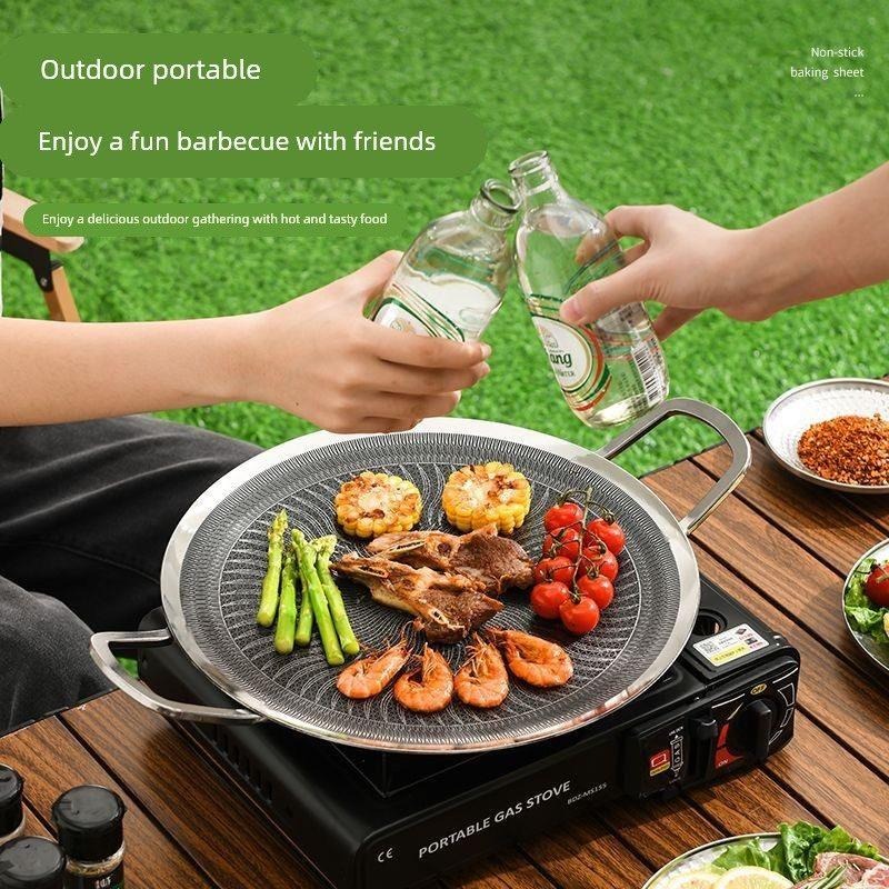 316ステンレス鋼多機能調理BBQグリルパン、キャンプ、家庭 - Camping Cooking Meat のレビューと価格