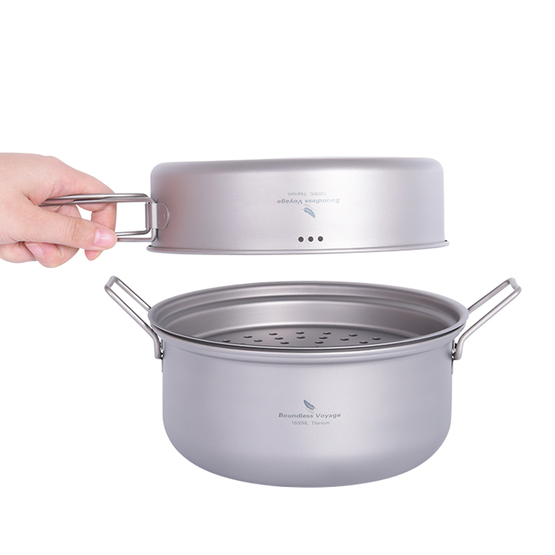 バウンドレスボヤージュ チタン製蒸し器 アウトドアキャンプ調 - Camping Outdoor Cooking Set のレビューと価格