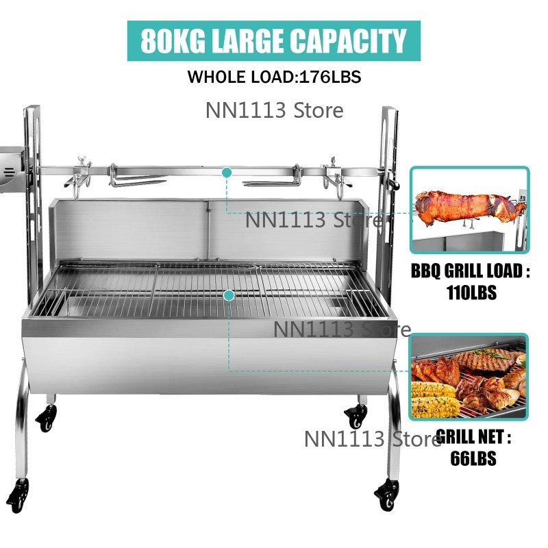 新型デザイン バーベキューグリル ロースター 回転式ロティサ - Camping Cooking Equipment Electric のレビューと価格