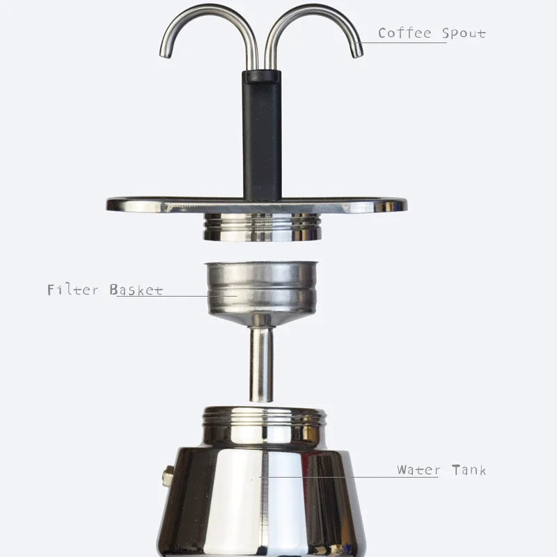 ステンレス鋼のミニ鍋,二重管,イタリアのコーヒーメーカー,家 - Pocket Coffee Maker のレビューと価格