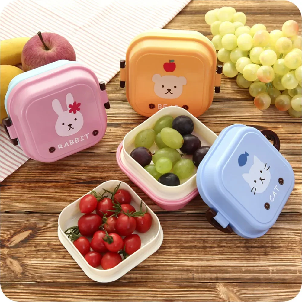 子供用ミニ可愛い漫画フード収納ボックス学校携帯ランチボックス - Camping Cooking Box Set のレビューと価格