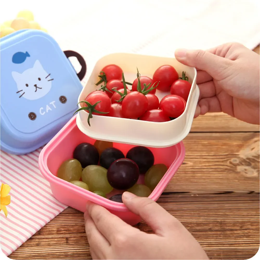 子供用ミニ可愛い漫画フード収納ボックス学校携帯ランチボックス - Camping Cooking Box Set のレビューと価格