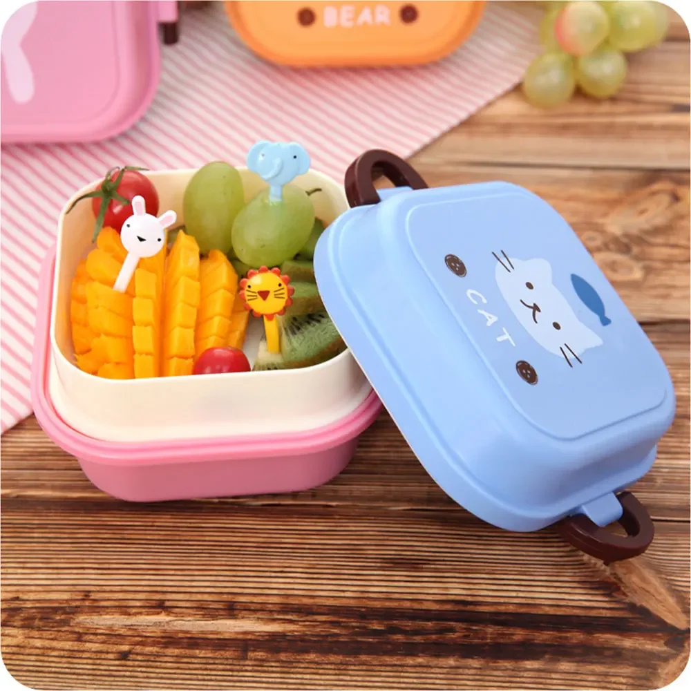 子供用ミニ可愛い漫画フード収納ボックス学校携帯ランチボックス - Camping Cooking Box Set のレビューと価格