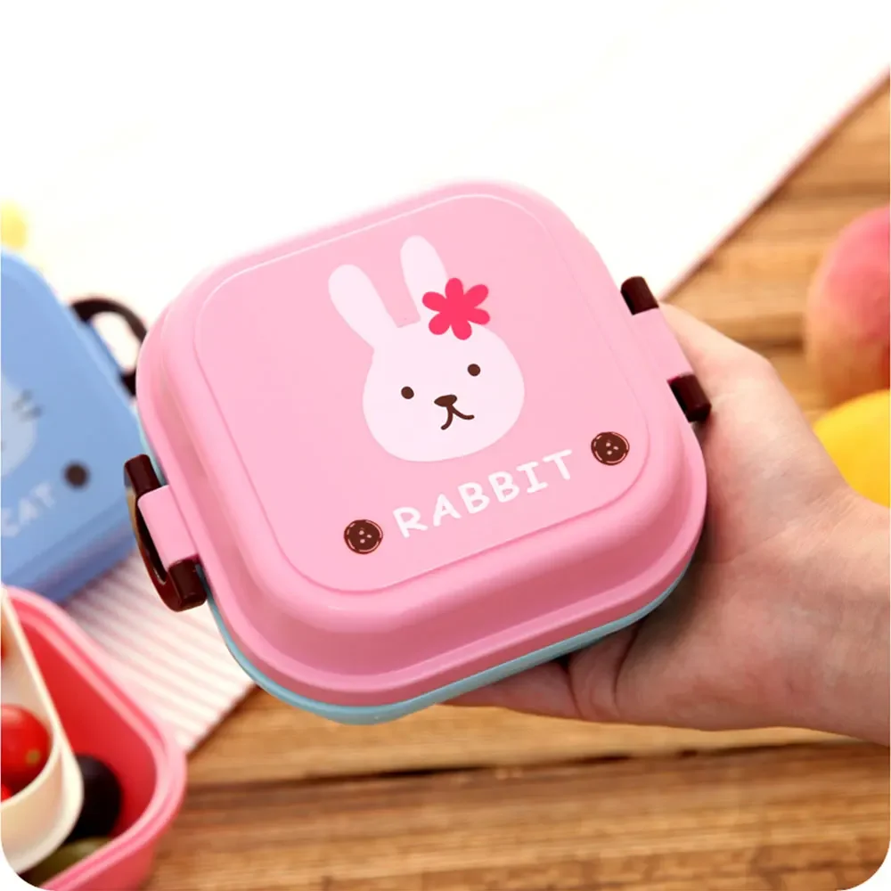 子供用ミニ可愛い漫画フード収納ボックス学校携帯ランチボックス - Camping Cooking Box Set のレビューと価格