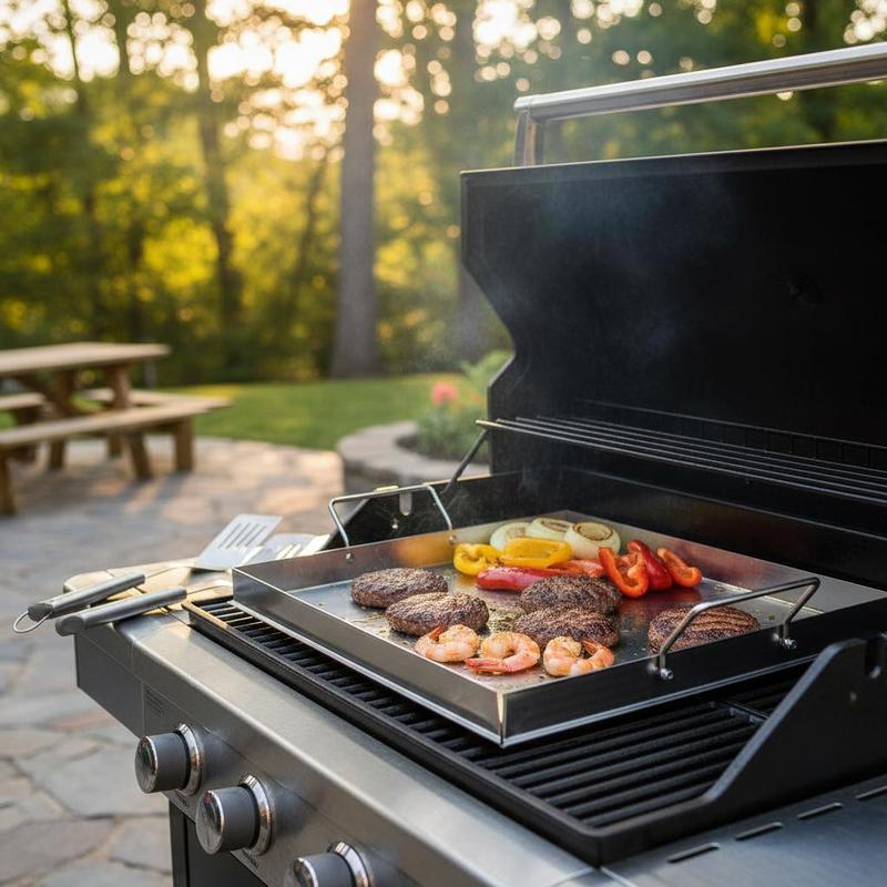 ユニバーサルフラットトップグリドル 18x16インチ キャン - Camping Cooking Meat のレビューと価格