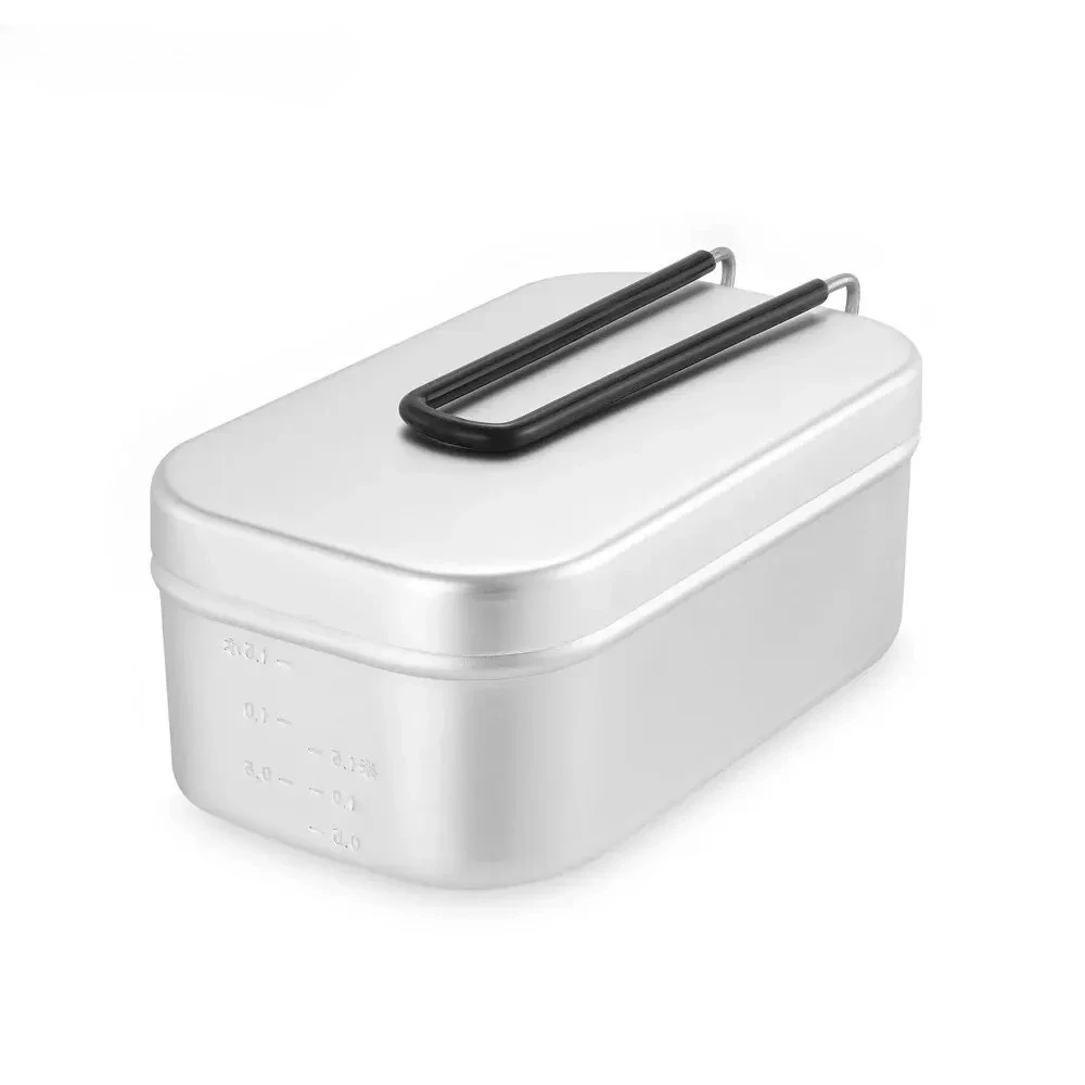 800/1400 ミリリットルアルミ弁当箱旅行キャンプ食器メ - Camping Cooking Tray のレビューと価格