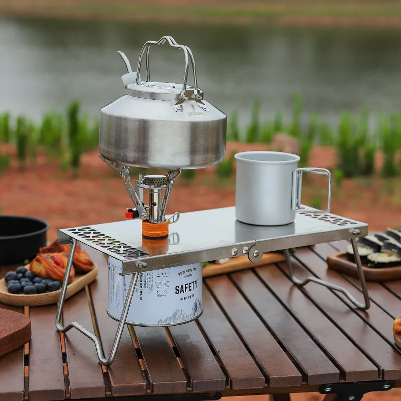 屋外ポータブルミニティーテーブルステンレス鋼スプライシング折 - Camping Cooking Meat のレビューと価格