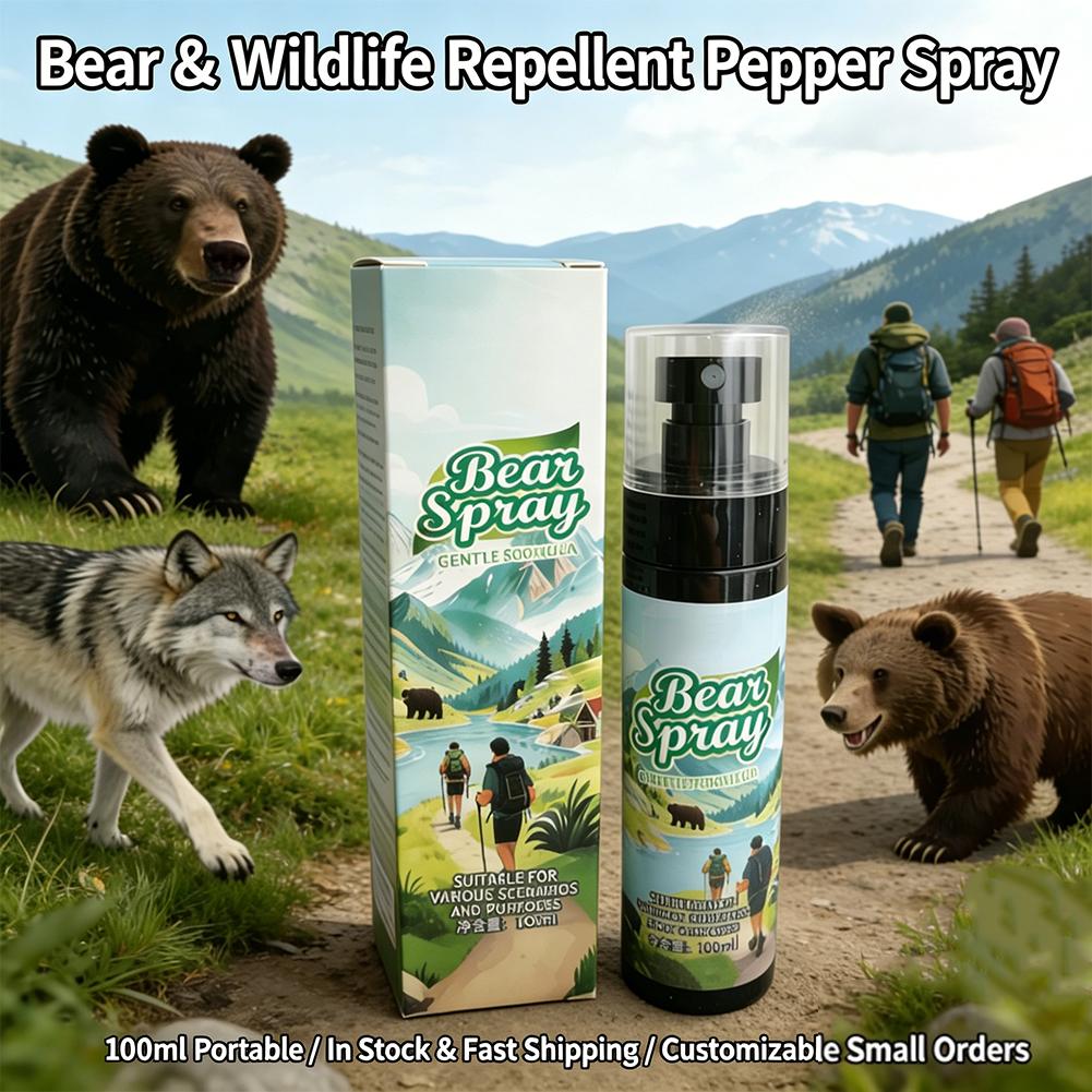 100ml野生動物忌避スプレー安全ロック付きクマ・犬抑止ペッ - Camping Cooking Oil のレビューと価格