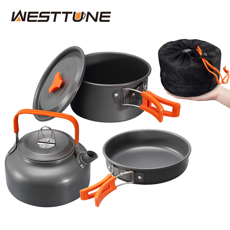 WESTTUNE キャンプ調理器具キット アルミ アウトドア - Camping Cooking Meat のレビューと価格