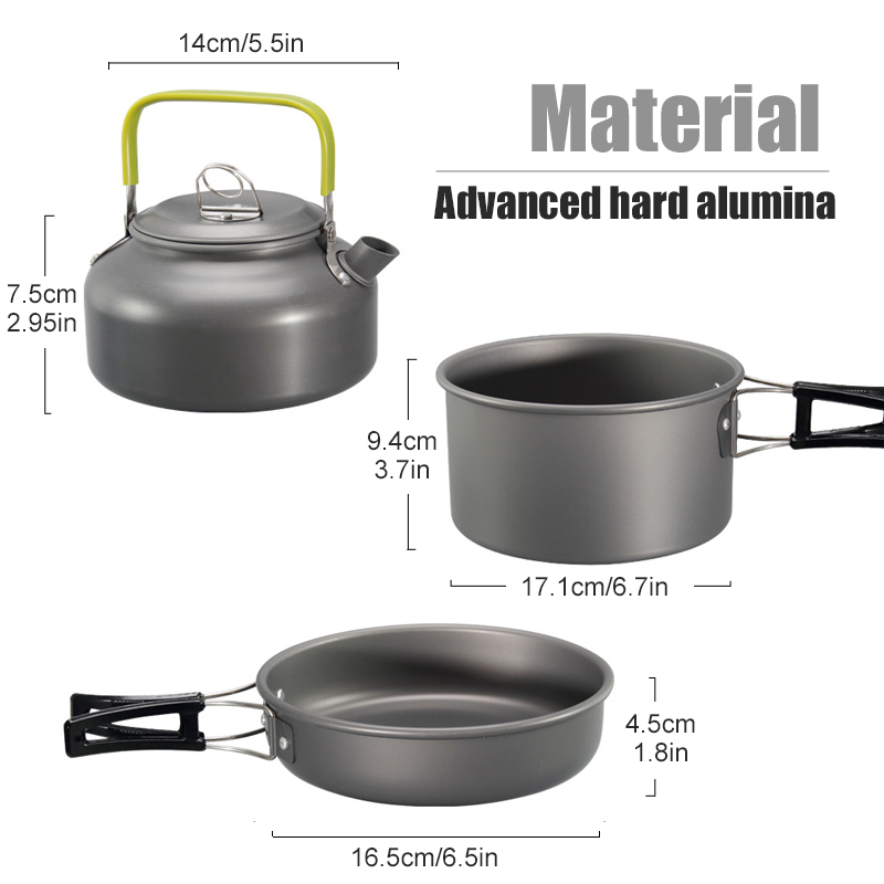 WESTTUNE キャンプ調理器具キット アルミ アウトドア - Camping Cooking Meat のレビューと価格