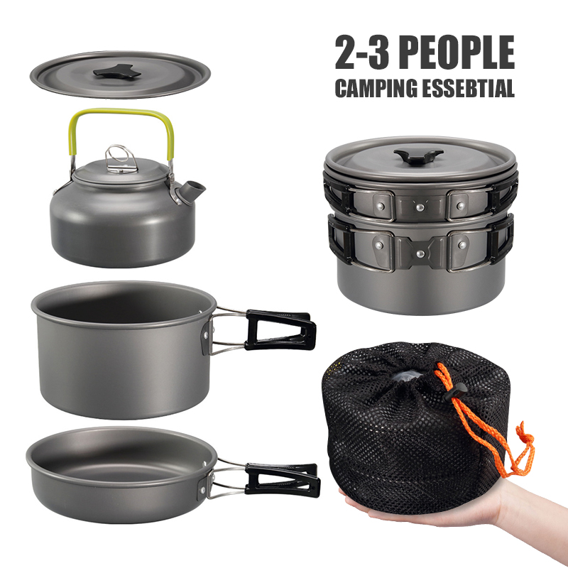 WESTTUNE キャンプ調理器具キット アルミ アウトドア - Camping Cooking Meat のレビューと価格