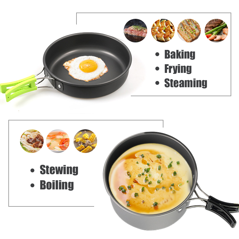 WESTTUNE キャンプ調理器具キット アルミ アウトドア - Camping Cooking Meat のレビューと価格