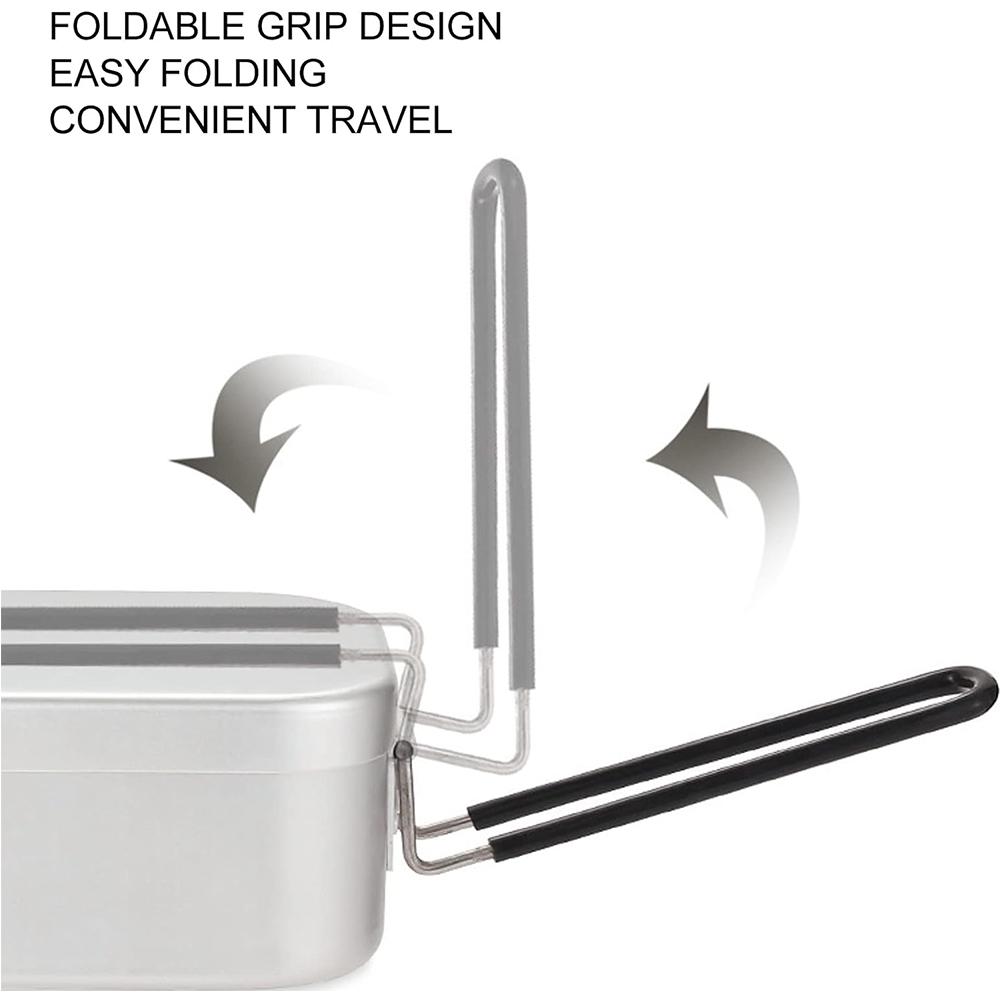 800 ミリリットルアルミ弁当箱屋外キャンプ調理器具食器折り - Camping Cooking Meat のレビューと価格