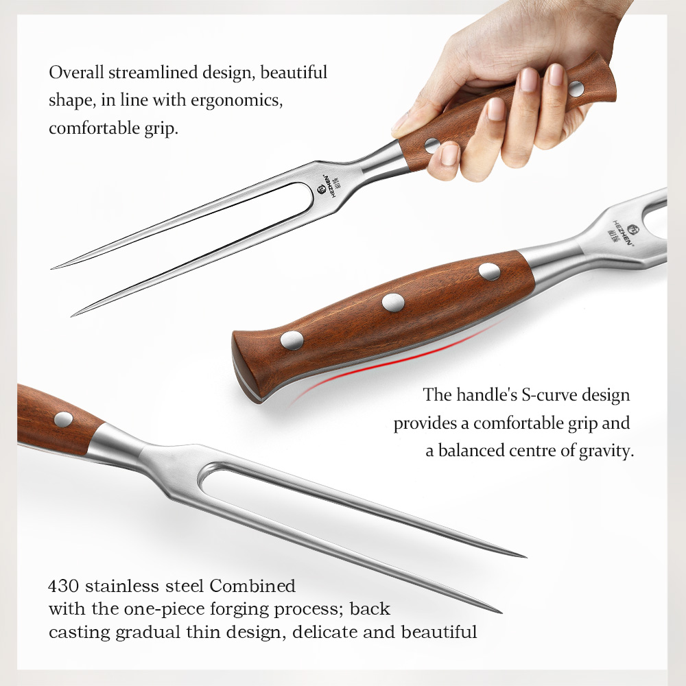 HEZHEN バーベキューフォーク ドイツ製ステンレス鋼 1 - Camping Cooking Meat のレビューと価格