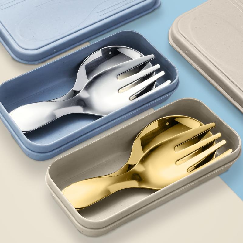 ステンレス鋼食器セットスプーンフォーク 2Pc ポータブルボ - Camping Outdoor Cooking Set のレビューと価格