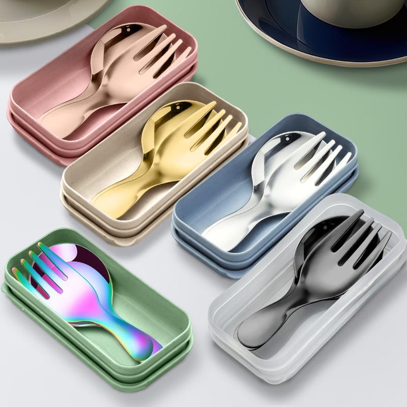 ステンレス鋼食器セットスプーンフォーク 2Pc ポータブルボ - Camping Outdoor Cooking Set のレビューと価格