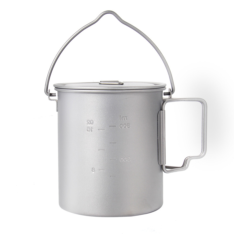 吊り下げハンドル付きチタン調理鍋,ポータブル,キャンプ,ピク - Camping Cooking Set のレビューと価格