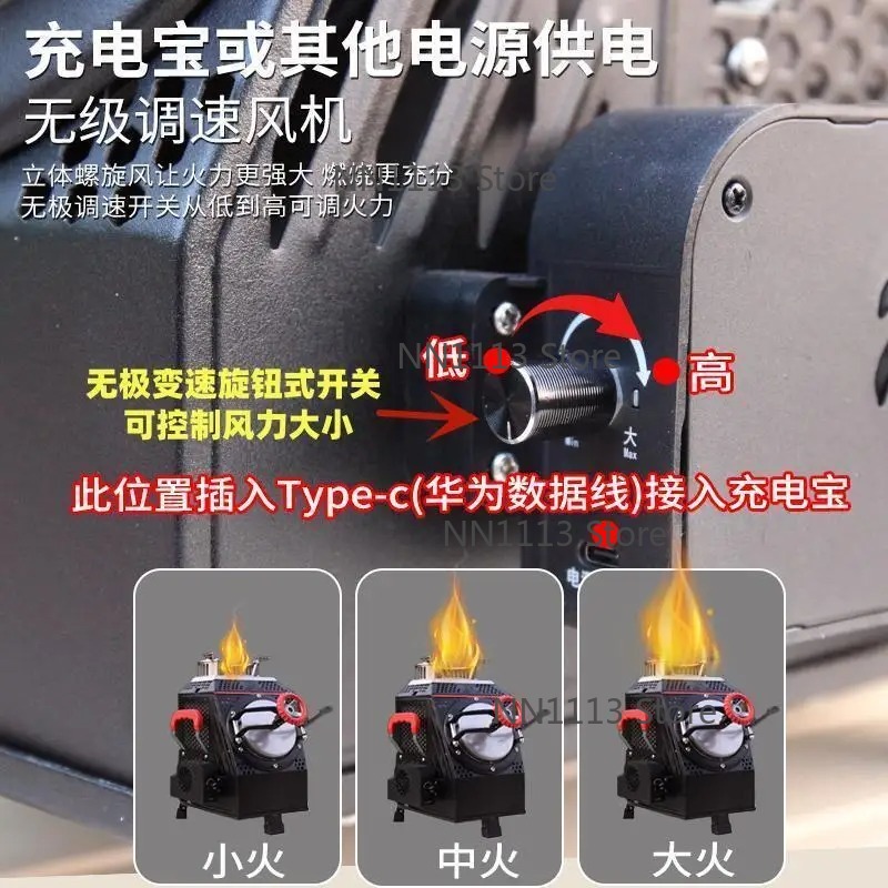 大型自動運転キャンプストーブ多機能ピクニック薪無煙ポータブル - Camping Cooking Equipment Electric のレビューと価格