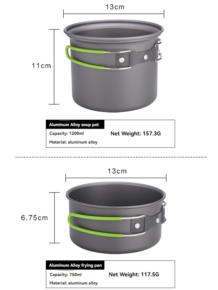 BRS-T15A キャンプ調理器具セット 超軽量キャンプポッ - Camping Outdoor Cooking Set のレビューと価格
