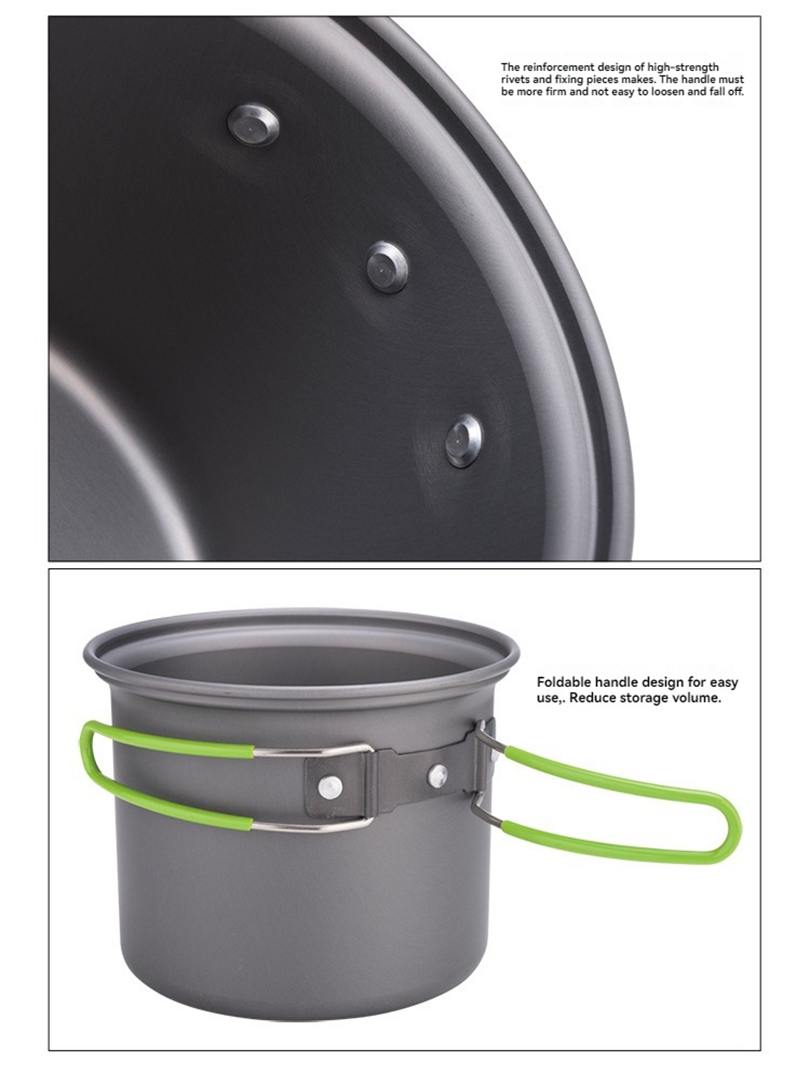 BRS-T15A キャンプ調理器具セット 超軽量キャンプポッ - Camping Outdoor Cooking Set のレビューと価格