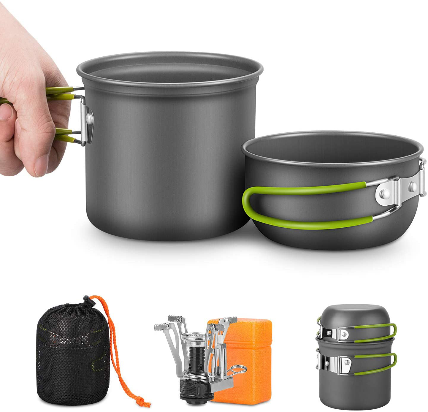 キャンプ調理器具キット ストーブ付き アウトドア調理セット  - Camping Cooking Box Set のレビューと価格