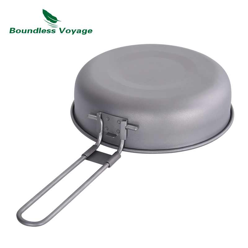 折りたたみ式ハンドル付き超軽量チタンフライパン,屋外キャンプ - Camping Cooking Set のレビューと価格