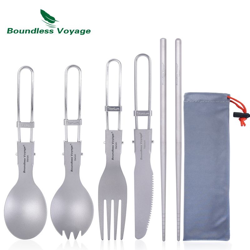 Boundless Voyage チタンキャンプカトラリー折 - Camping Cooking And Cutlery Set のレビューと価格