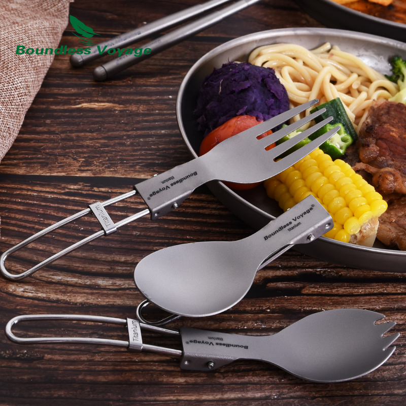 Boundless Voyage チタンキャンプカトラリー折 - Camping Cooking And Cutlery Set のレビューと価格