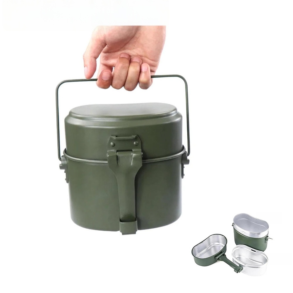 3個入りアルミランチボックスセット 630ML ポータブルコ - Camping Cooking Box Set のレビューと価格