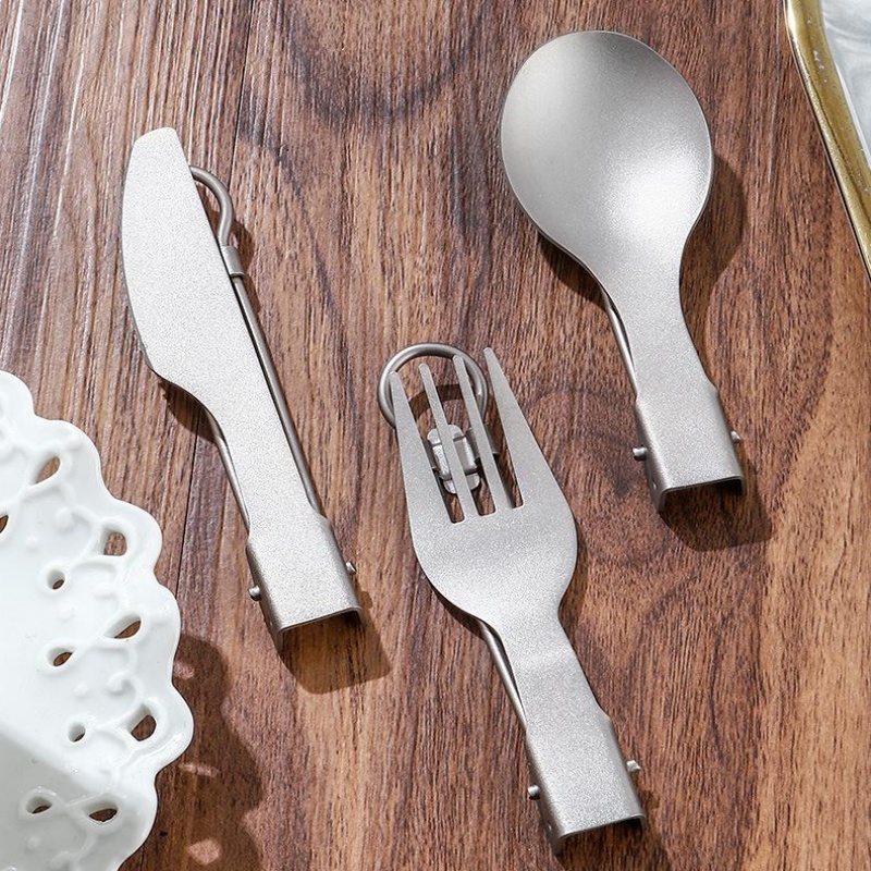 チタン製折りたたみ式食器セット（フォーク、スプーン、ナイフ、 - Camping Cooking And Cutlery Set のレビューと価格